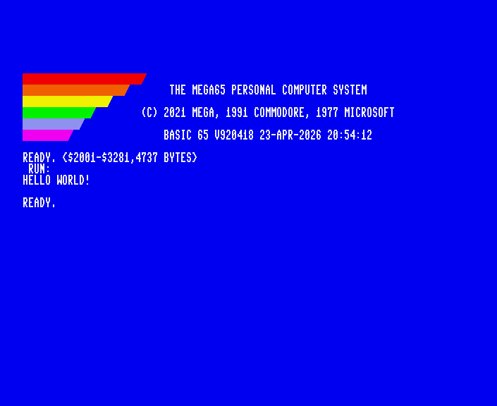 Xemu injecting and running the hello.prg file