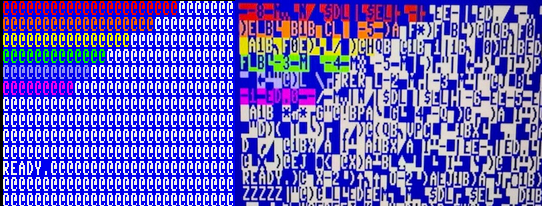 Memory at address $6000, interpreted as screen memory