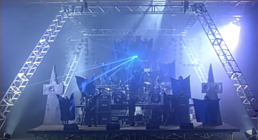 A still from The KLF, 3AM Eternal (Live at the S.S.L.) (1991)