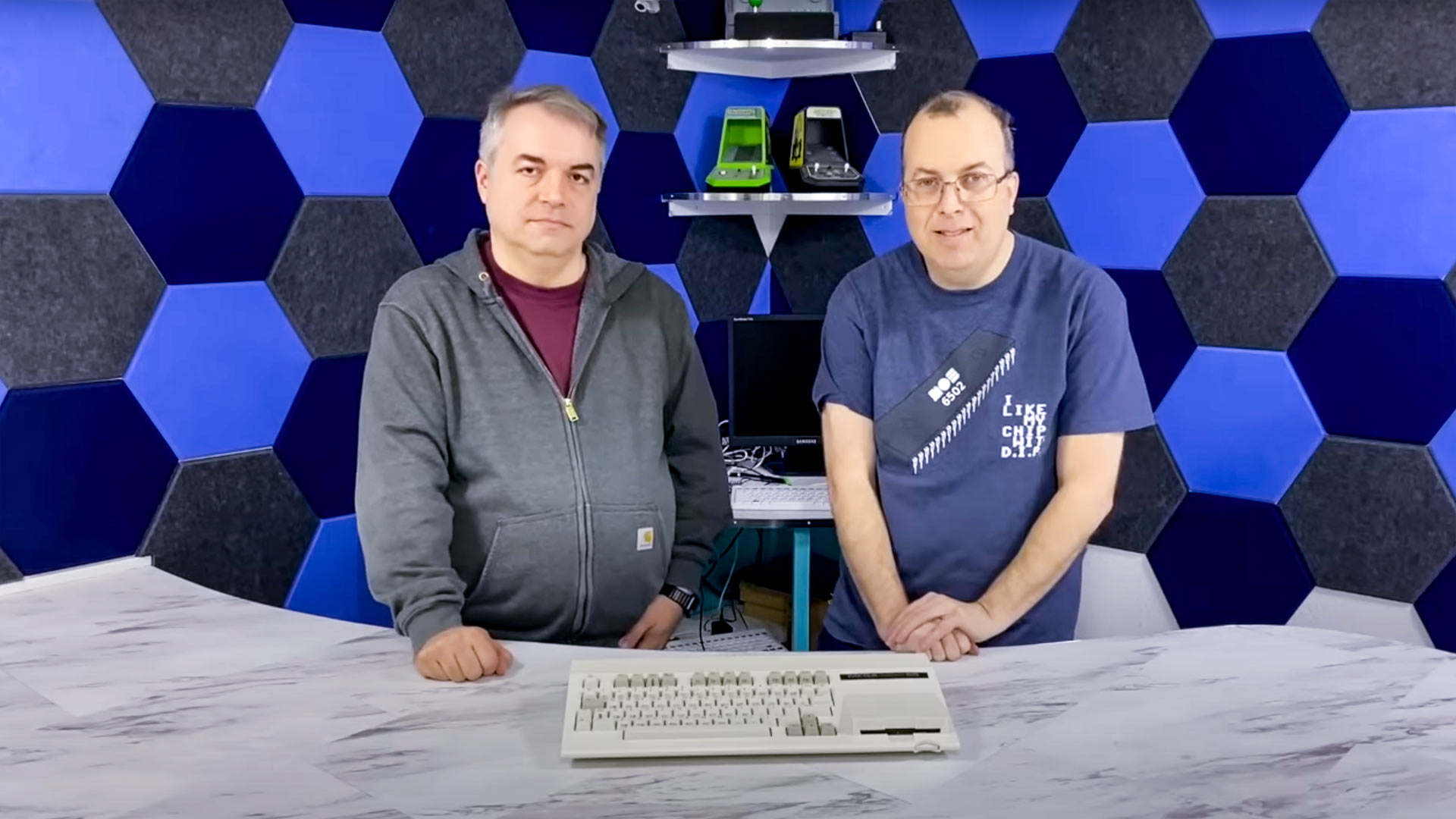 The 8-Bit Guy David Murray (right) and Dan Sanderson (left)