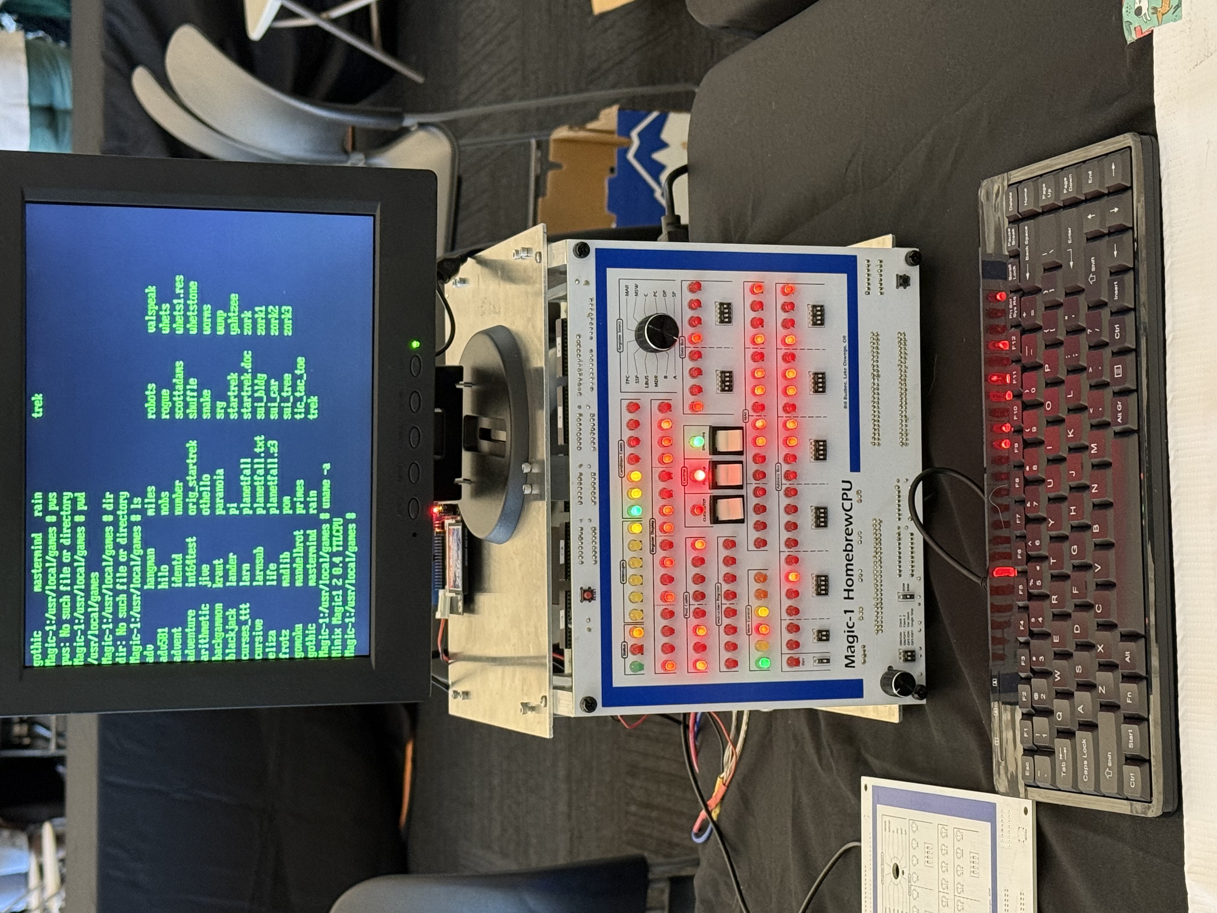The Magic-1 homebrew computer with TTL-based CPU.