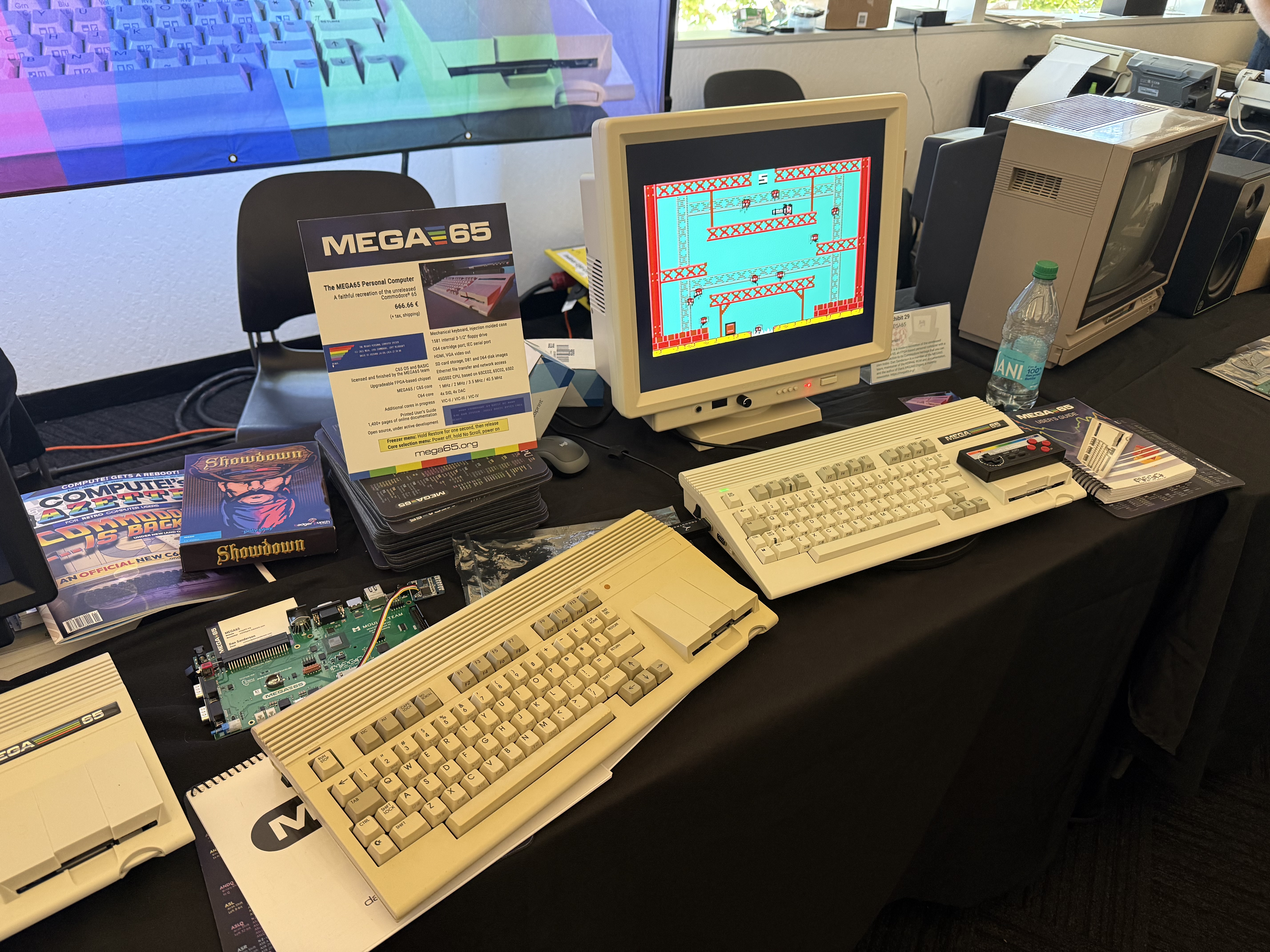 The Commodore 65 and the MEGA65, side by side