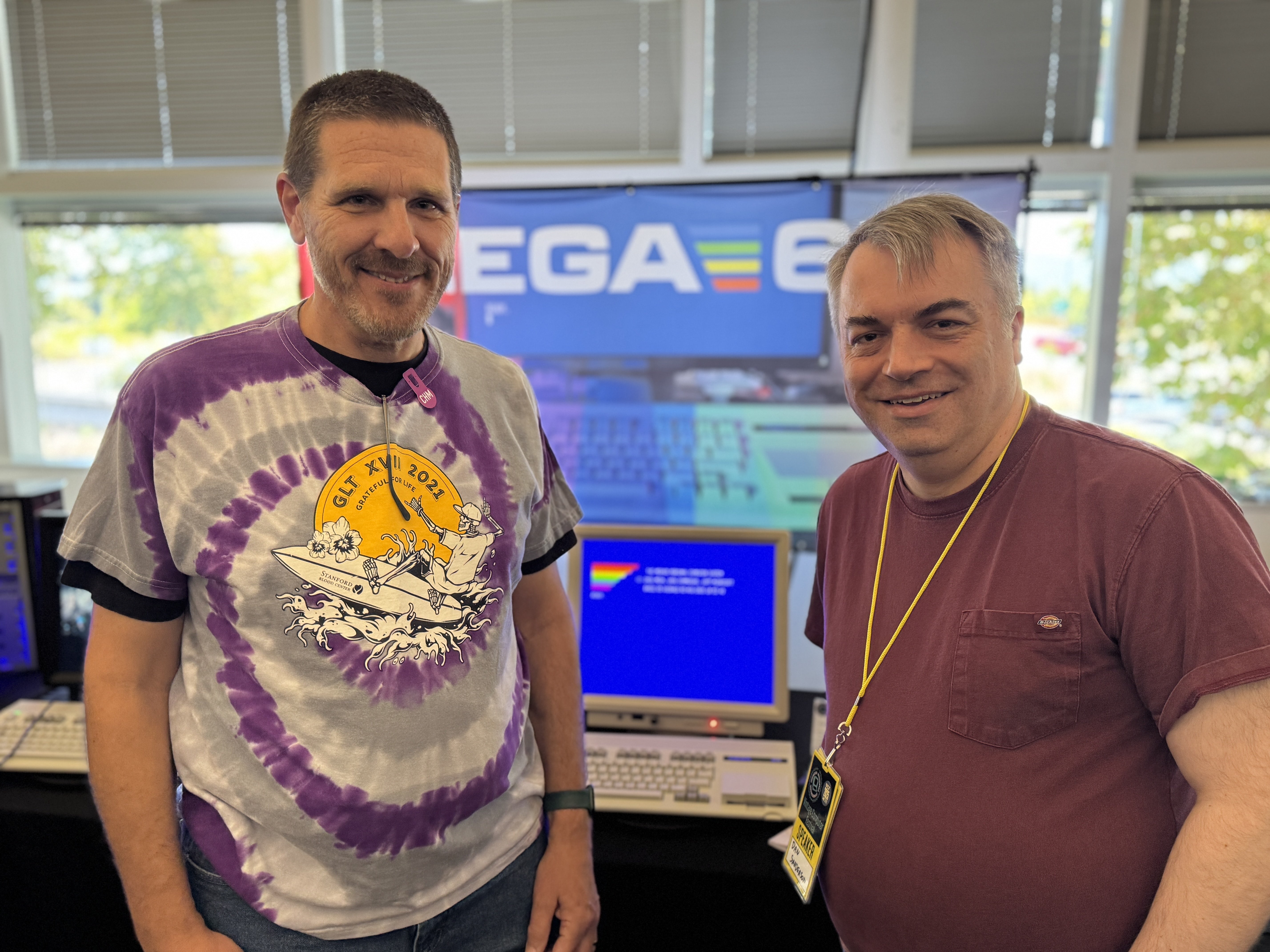 Commodore 65 designer Paul Lassa (left) and me (right)