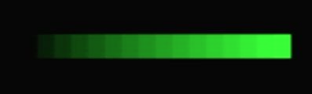 16 levels of green, from none to most