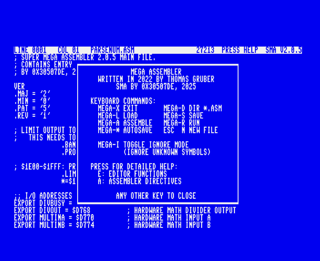 Super Mega Assembler, by Bobby Tables