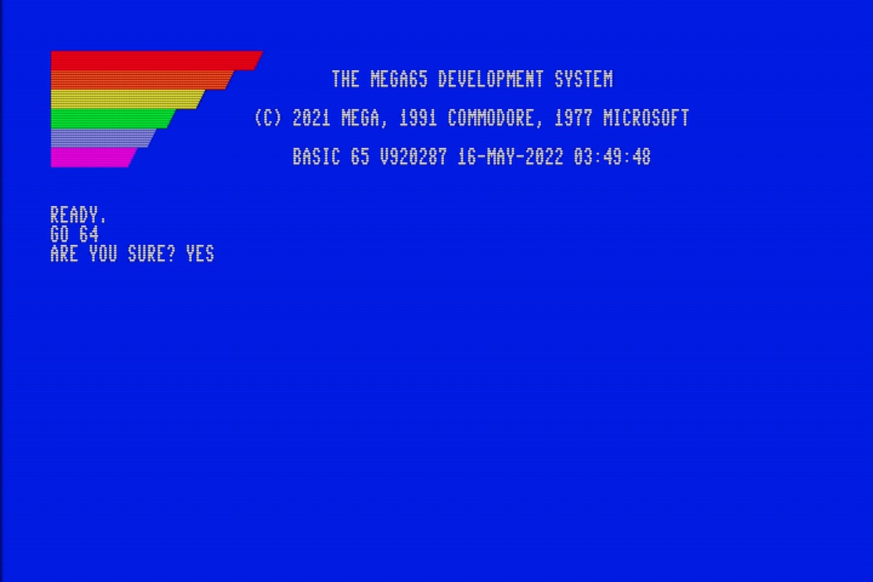 GO 64 command to enter C64 mode