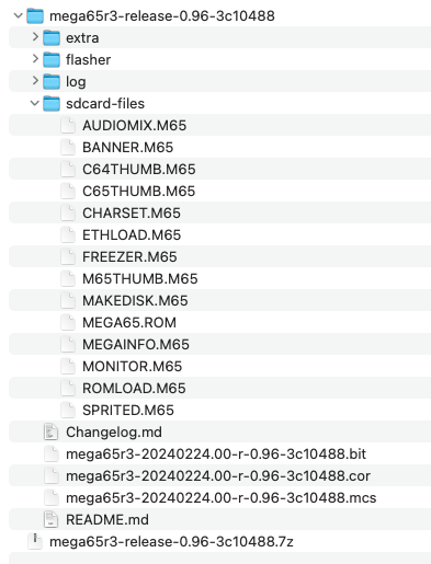 Release package files, with MEGA65.ROM